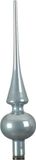 Decoris Kerstboom piek - lichtblauw - glas - glans - 26 cm