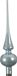 Decoris Kerstboom piek - lichtblauw - glas - glans - 26 cm