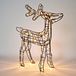 Spetebo 2.03 LED-rentier, zwart - 45 cm / 120 LED - Verlichte kerstdecoratie met timer (batterij)