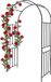 Merkloos Rozenboog - Zwart - 120x218x44,5 cm - Metaal