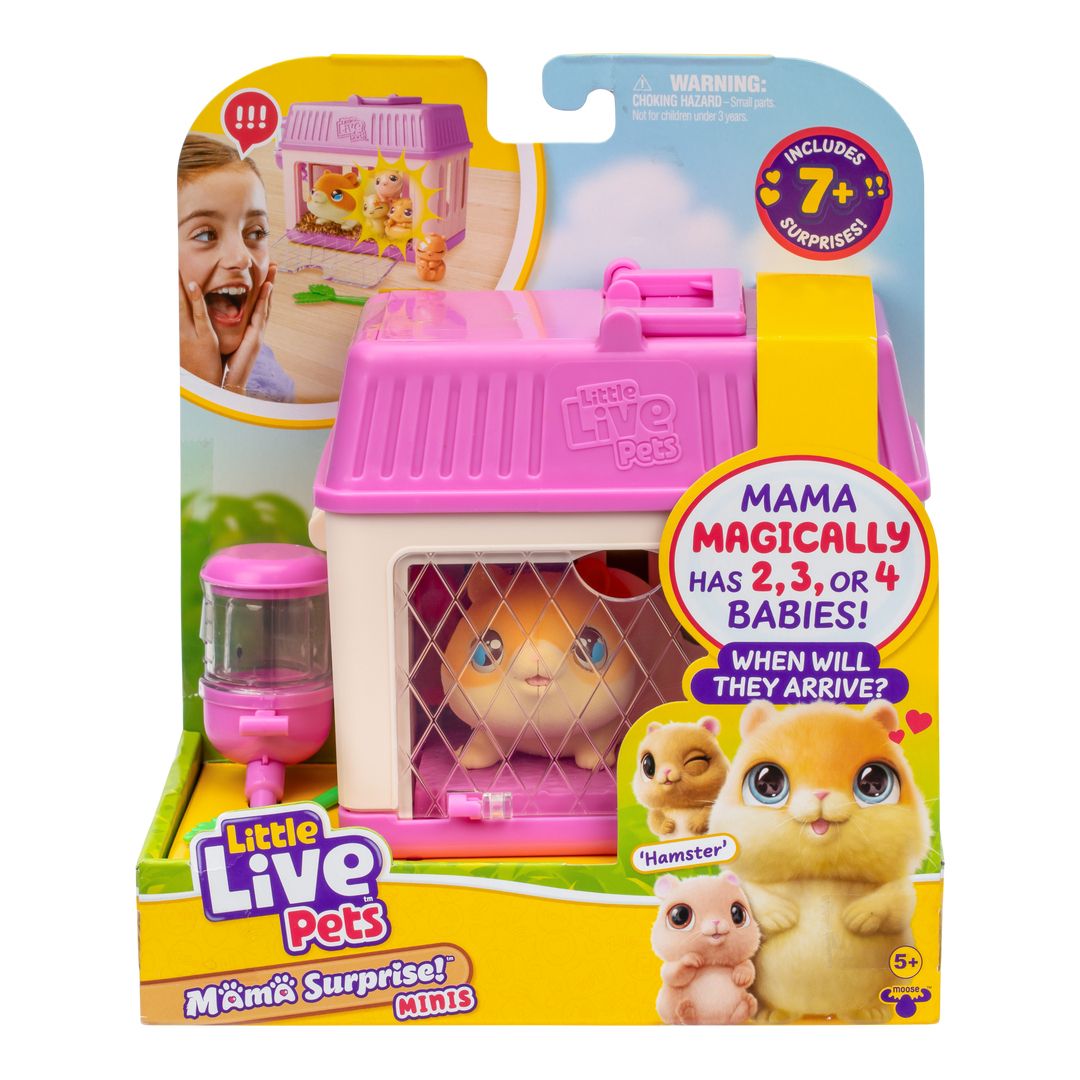 Little Live Pets - Mama Surprise Mini - Mama Hamster krijgt 2 en soms wel 3 óf 4 baby's