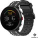 Strap-it Bracelet de montre connectée en silicone - Convient pour Polar Ignite - Noir/Blanc