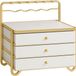 Merkloos / Sans marque Expo Trade Bv Sieradendoosje – Juwelendoos – 3 lagen – Met lades – Wit Goud