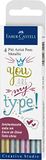 Faber-Castell Pitt Artist Pen Metallic inkt, doos à 4 stuks