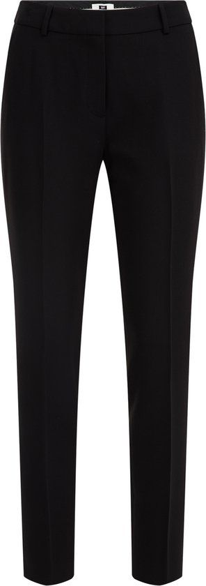 WE Fashion Dames slim fit pantalon Zwart Maat 40