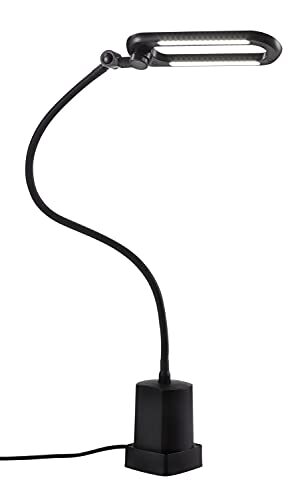Hedi LED-werkbanklamp (werklamp 9 watt, aansluitkabel 3 m, 3 helderheidsniveaus, incl. tafelklem + houdermagneet) ML1209FLED