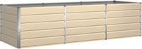 vidaXL Jardinière Ivoire 290 x 100 x 75 cm Acier galvanisé
