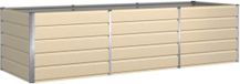 vidaXL Jardinière Ivoire 290 x 100 x 75 cm Acier galvanisé