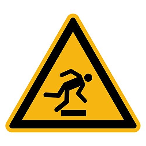 Ambiance Sticker Sticker "Danger Warning Warning" NF ISO7010 - Self-Adhesive Triangle, Laminated, Waterproof & UV Resistant - Tripping Hazard - 5 x 5 cm