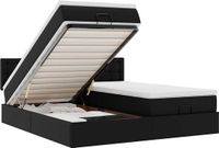 vidaXL - Ottoman bed with mattresses 160x200cm faux leather black