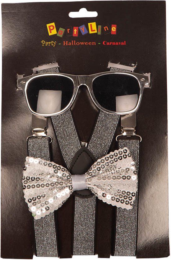 Partyline Partyset Zilveren accessoires 3-delig | Unisex | One size