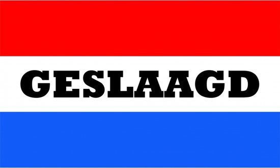 Shoppartners Geslaagd vlag met Nederlandse kleuren 150 x 90 cm