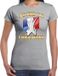 Bellatio Decorations Verkleed shirt voor dames - Frankrijk - grijs - voetbal supporter - themafeest L