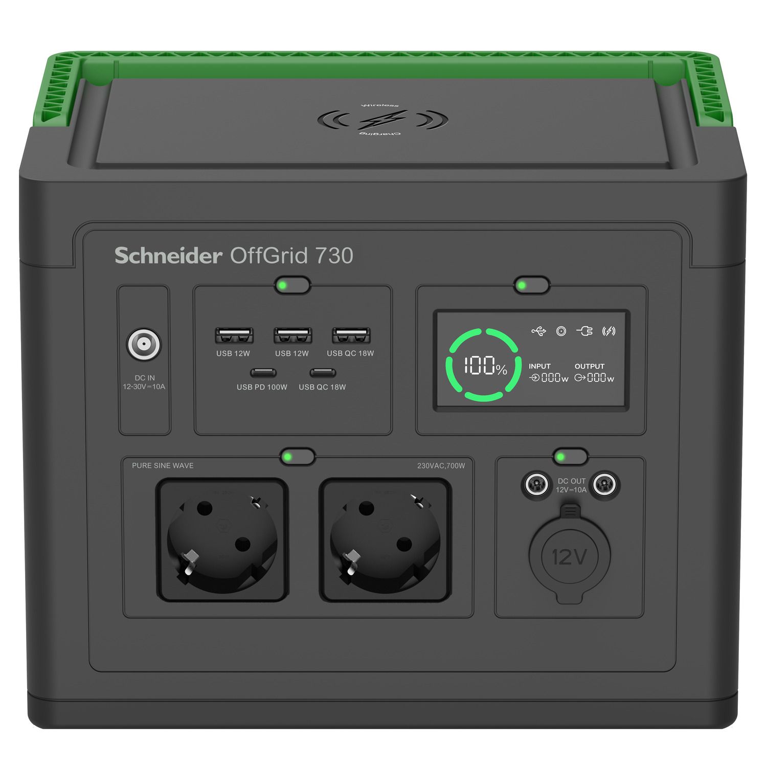 APC SE OffGrid Portable Power Station 730 - 738Wh - 995W - Black/Green