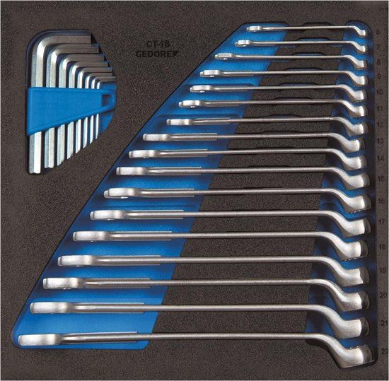 Gedore 1500 CT2-1 B Ring-steeksleutelset in CT module - 4010886895030