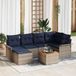 Prolenta Maison Exclusive Tuinset met 7 delen, grijze polyrotan loungeset