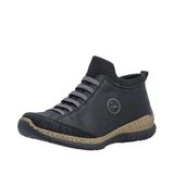 Rieker Bottes courtes N3258 pour femme, Noir, 37 EU