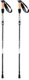 Neo-Sport NS-382 Nordic Walking Stokken - Verstelbaar (85-130 cm), Aluminium, Kurk Handvat, Twistlock, Wit/Zwart
