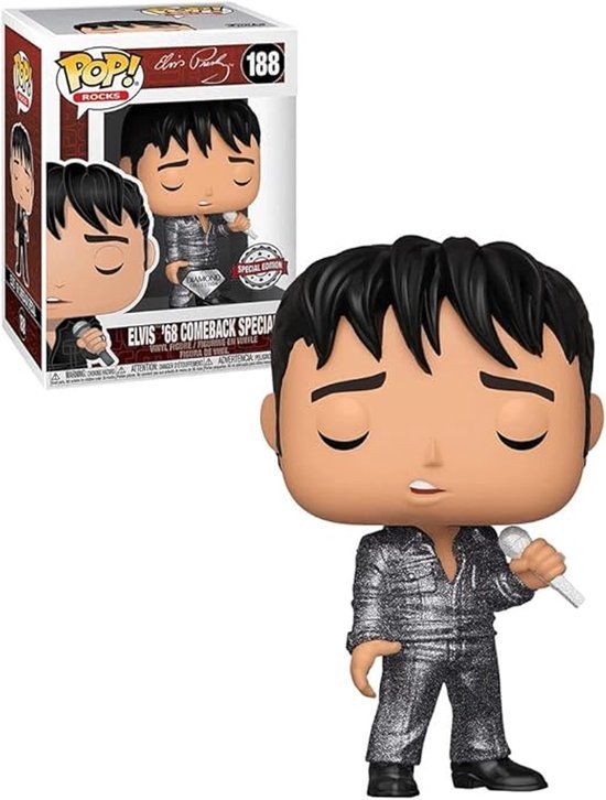 Funko Pop! Rocks: Elvis - '68 Comeback Special #188 Diamond