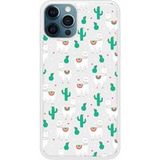 Cactus et Alpaga Bedrukt siliconen hoesje compatibel met iPhone 12 Pro Max