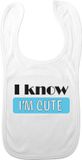 Bellatio Decorations Baby slabbetje - Blauw - Katoen - Unisex
