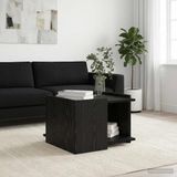 Maison Exclusive Table basse, noir, aspect chêne, 50,5 x 50 x 33 cm, panneau de particules