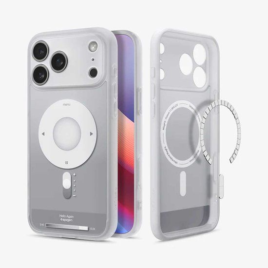 Spigen Ultra Hybrid Backcover geschikt voor MagSafe geschikt voor iPhone 17 Pro - Classic Silver