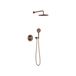 MAY Thermostatische Inbouwdoucheset Wandarm Geborsteld Mat Koper Pvd