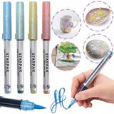 sarcia.eu Acrylmarkers met penseelpunt, glanzende kunststiften, set – 4 kleuren