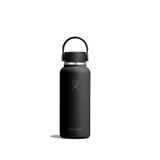Hydro Flask – Micro Hydro 400 ml (13.5 oz) | Lekvrije, geïsoleerde mini-flacon met afneembare FlexClip riem – Tot 24 uur koud & 10 uur warm – Black