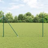 vidaXL Euro-hek - 10 x 1,6 m - PVC-Coated Staal - Groen