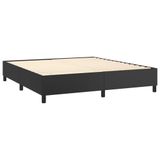 vidaXL Boxspringbed met matras, kunstleer, zwart, 160x200 cm