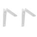 Amig - Set van 2 wandplankdragers - Metalen plankdragers - Planksteun - Staal - Wit - Afmeting: 150x125 mm - Max. aanbevolen gewicht: 20 kg