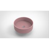 Arcqua Case waskom - 40x40cm - Rond - Cast marble Roze Mat WAS404260