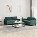 Maison Exclusive ensemble de canapé 2 pièces avec coussins, velours vert foncé