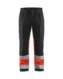 Blåkläder Werkbroek met stretch High Vis 1551-1811 - Zwart/High Vis Rood - C150
