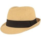 Breiter Strohhut luftiger grobmaschiger Papier Trilby