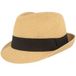 Breiter Strohhut luftiger grobmaschiger Papier Trilby