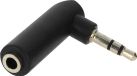Avizar Audiokabel Geeignet für Klinke 3,5 mm abgewinkelt 3,5 mm Klinke, Schwarz