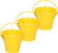 Decoris Citronella kaarsen - in zink potje - set 3x - geel - 5 branduren