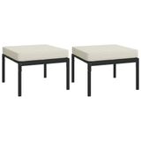 VidaXL 362725 Tuinbank Staal Zand/Zwart