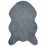 vidaXL Antislip vloerkleed van imitatie konijnenbont OLITE Antraciet