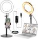 NEEWER Ringlamp voor bureau, 8 inch, 18 W, tweekleurig, 2900-7000 K, 1380 lux/0,5 m, CRI95+/TLCI97+, 12 effecten, USB C/voet/telefoon/afstandsbediening, zoom/Youtube