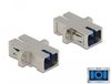 DeLOCK 86872 Glasfaserkabeladapter SC Simplex Buchse zu SC Simplex Buchse Singlemode Metall Silber