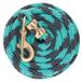 Weaver Poli Lead touw met Bull Snap vernikkeld marineblauw/blauw/turquoise, 12,7 x 25,4 cm