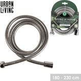 Urban Living Flexible Shower Hose Stainless Steel Metal Silver 180-230 cm