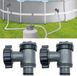 SVGCommerce - Valve d'admission / d'évacuation - Tuyau de 38 mm - Pièce pour pompe de filtration - Lot de 2 - Valve d'entretien - Convient pour piscines hors sol