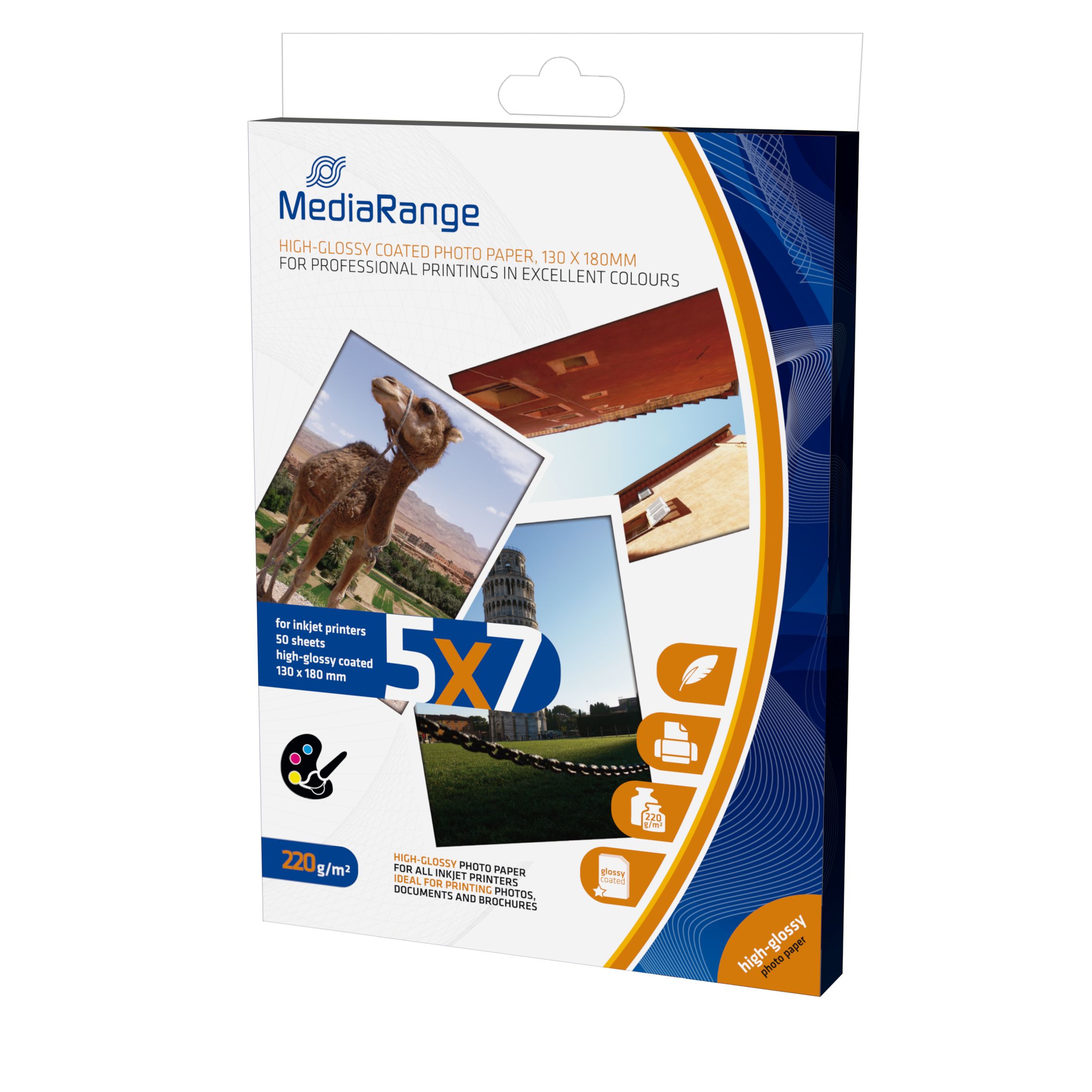 MediaRange MRINK114 Pakken fotopapier wit 18 cm 13 cm