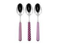 Home Provence Set van 6 lepels van roestvrij staal, decoratie paars