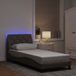 Maison Exclusive - Sommier avec éclairage LED, sans matelas, taupe, 90 x 200 cm, tissu